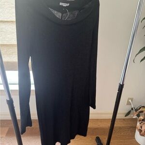 James Perse Black Long Sleeve Dress